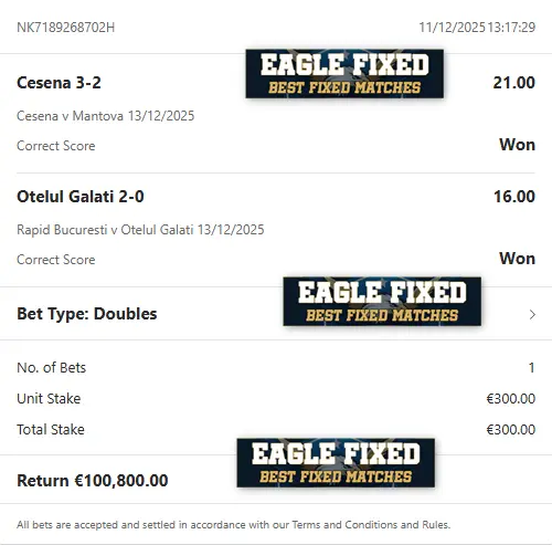 Correct Fixed Matches Archive Correct Fixed Matches Archive